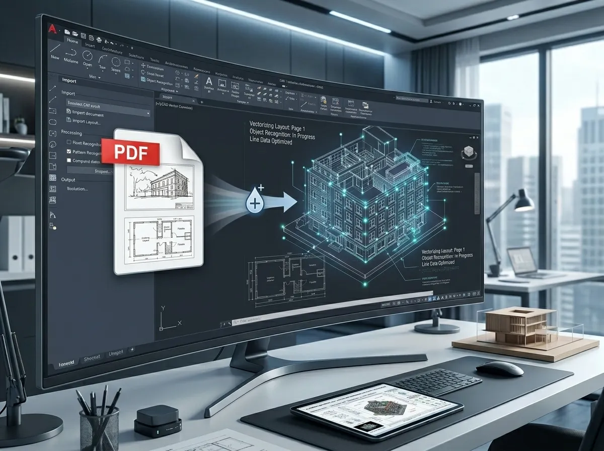 Gescannte Blaupause als bearbeitbare CAD-Linien